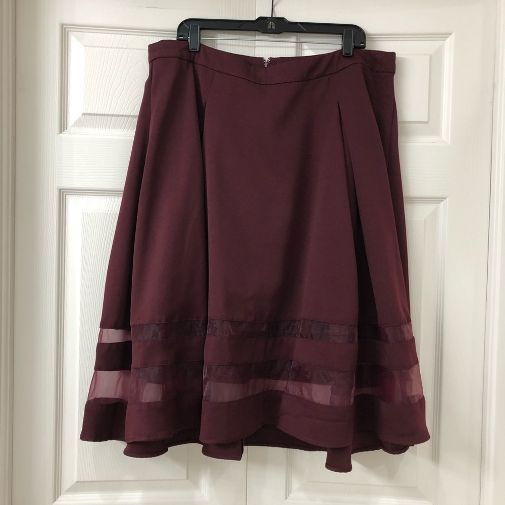 Torrid Burgundy A-Line Skirt